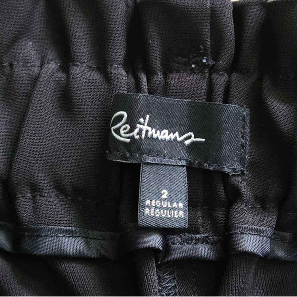 Reitmans Womens Size 2 Elegant Pull On Black Womens Pants - Picture 7 of 9